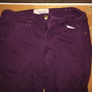 Polka dot skinny jeans